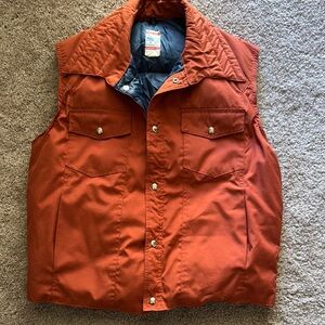 Orange Quilted Utility Vest